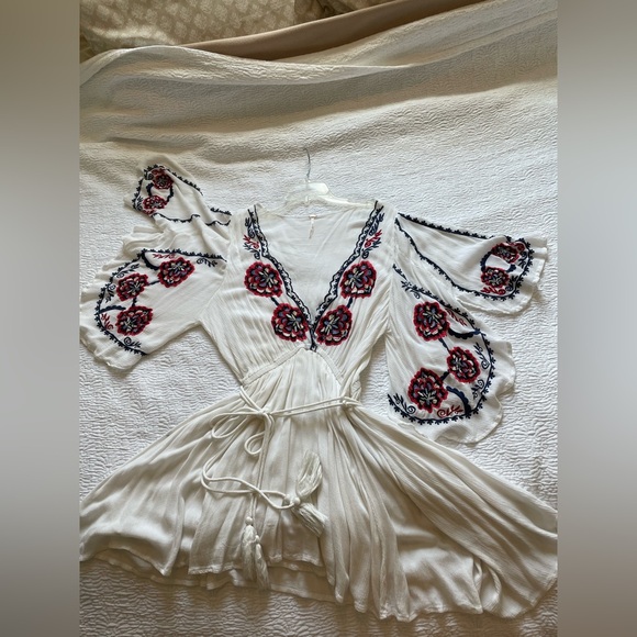 Free People Embroidered Mini Dress, Size Medium - Picture 4 of 10